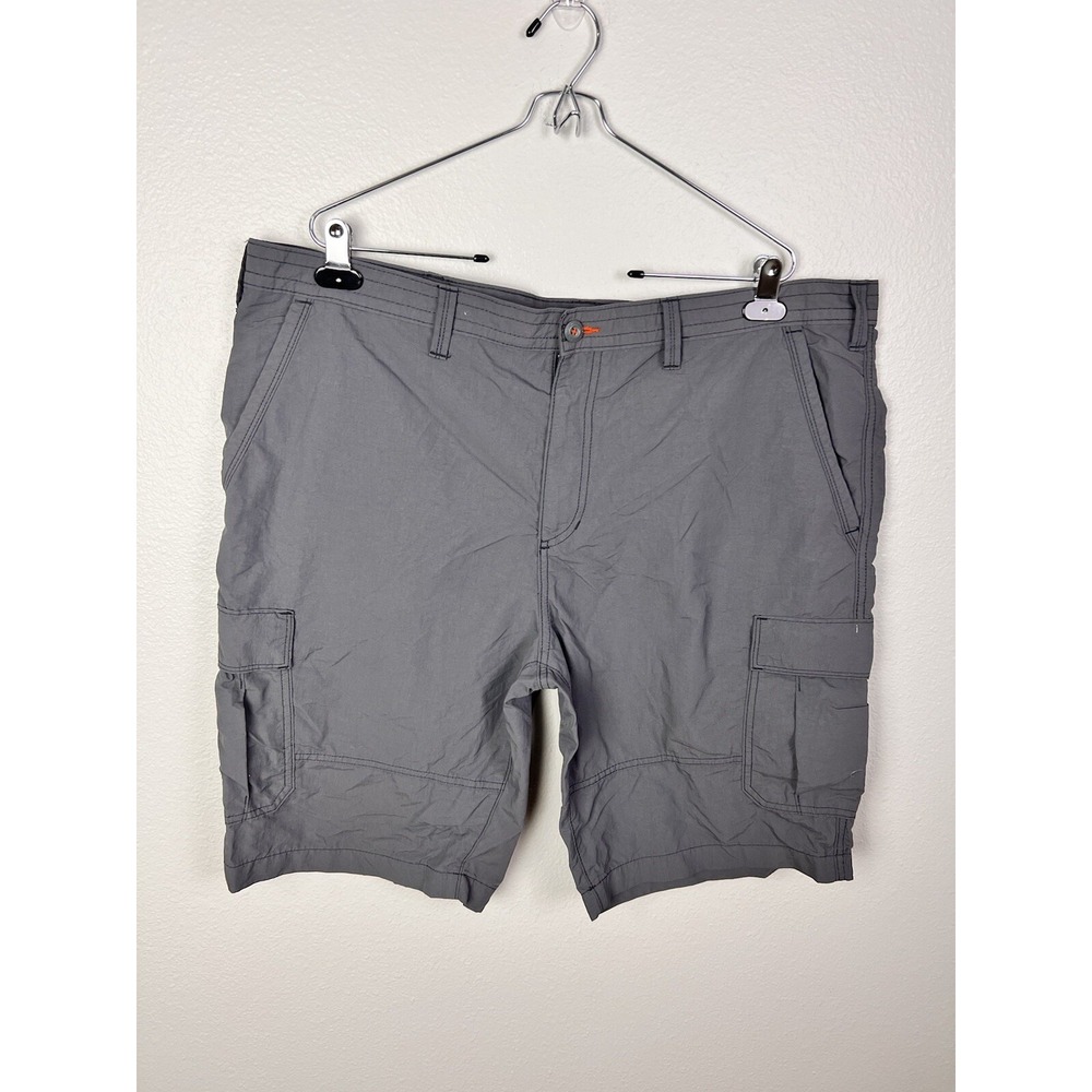 Eddie Bauer Mens Cargo Shorts Size 42 Gray Pockets Ripstop Hiking Walking